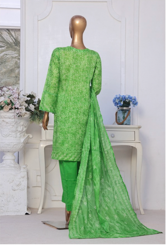 Premium cotton printed lawn stitched (Green)