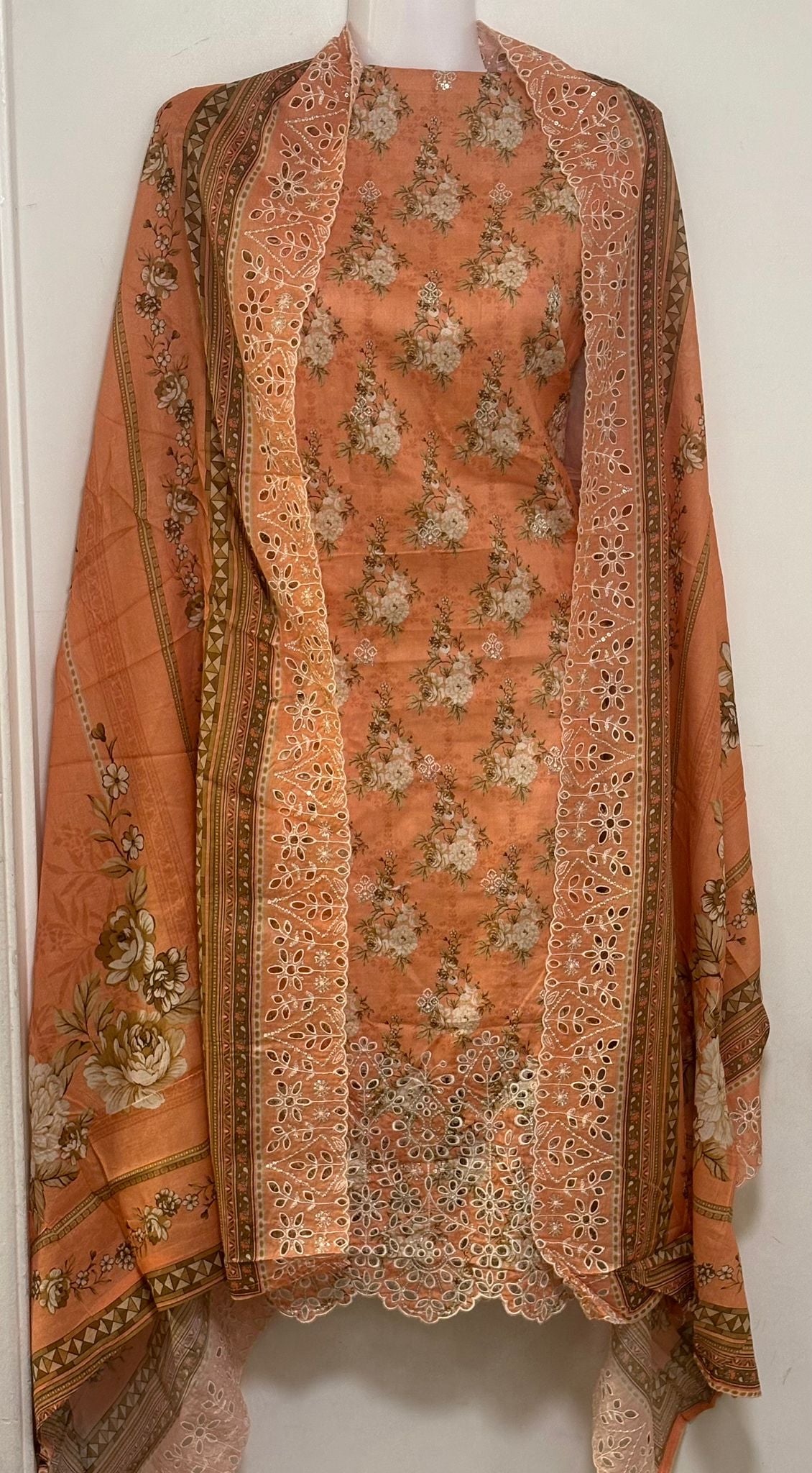 Lady 3 Piece Cotton Set (light orange)