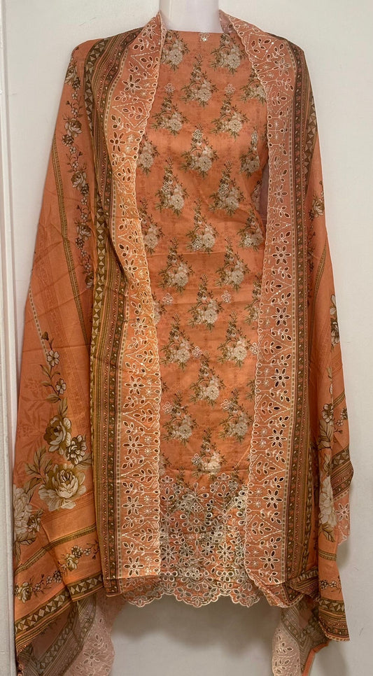 Lady 3 Piece Cotton Set (light orange)